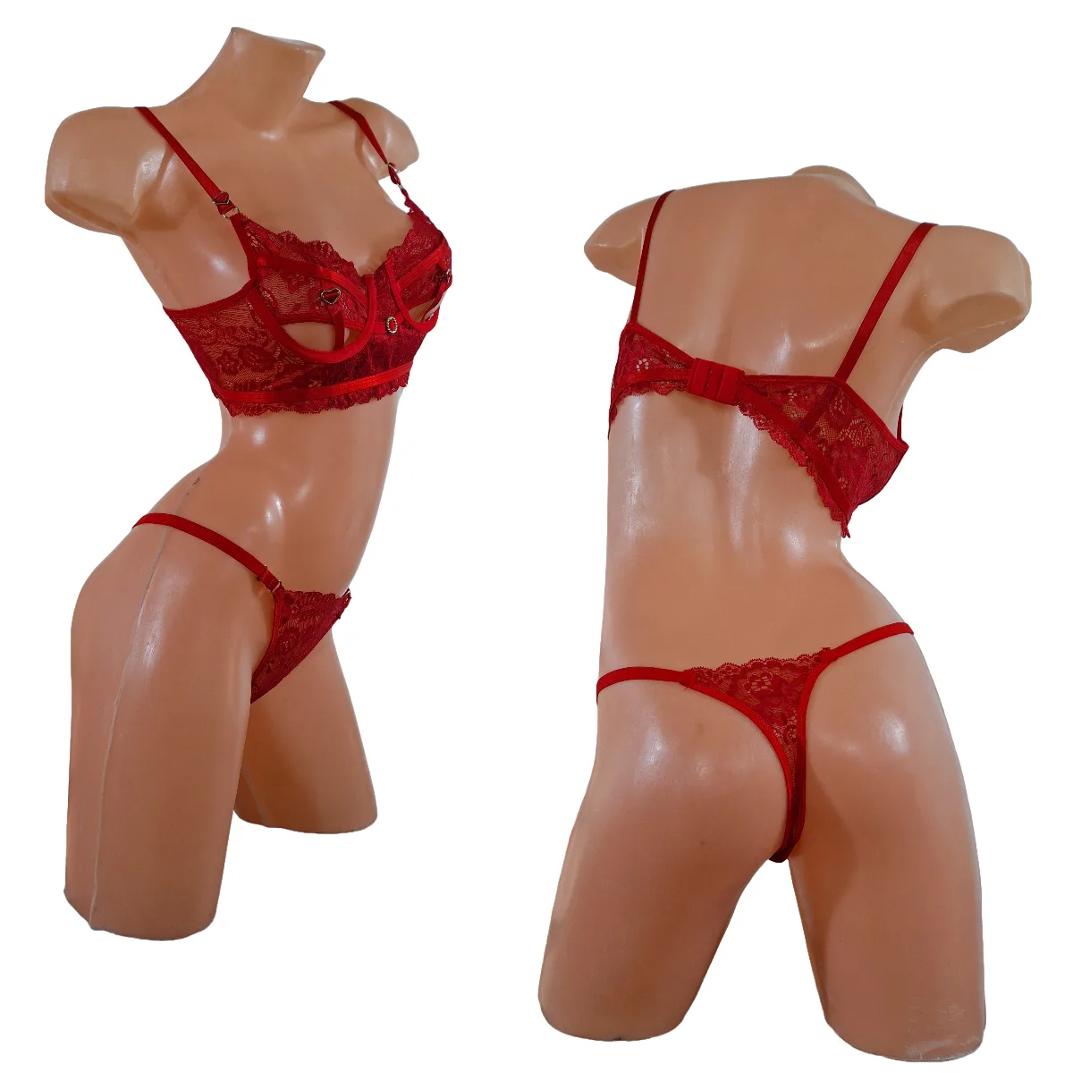 Conjunto Lenceria Puntilla Bralette Encaje (2036) Talle 85 al 100: imagen 3