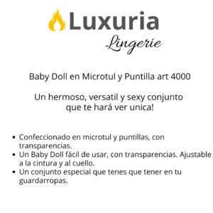 Baby Doll - Camisolin Ada (art 4000) Talle 95 al 120: imagen 4