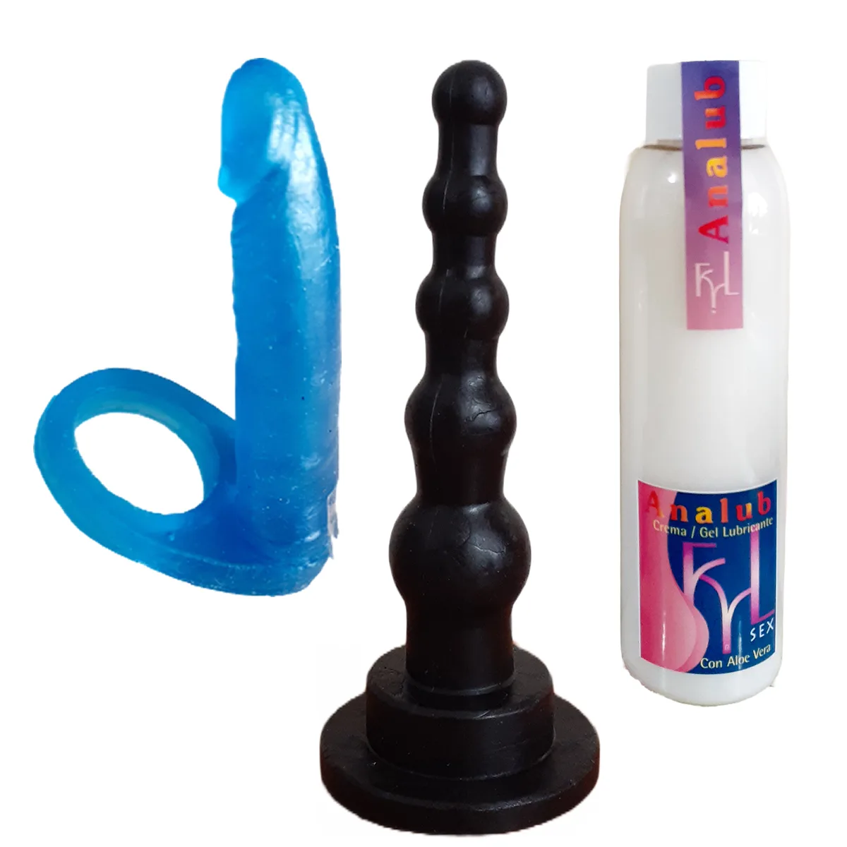 Combo Anal Principiantes + Anillo Doble Penetracion + Gel: imagen 1