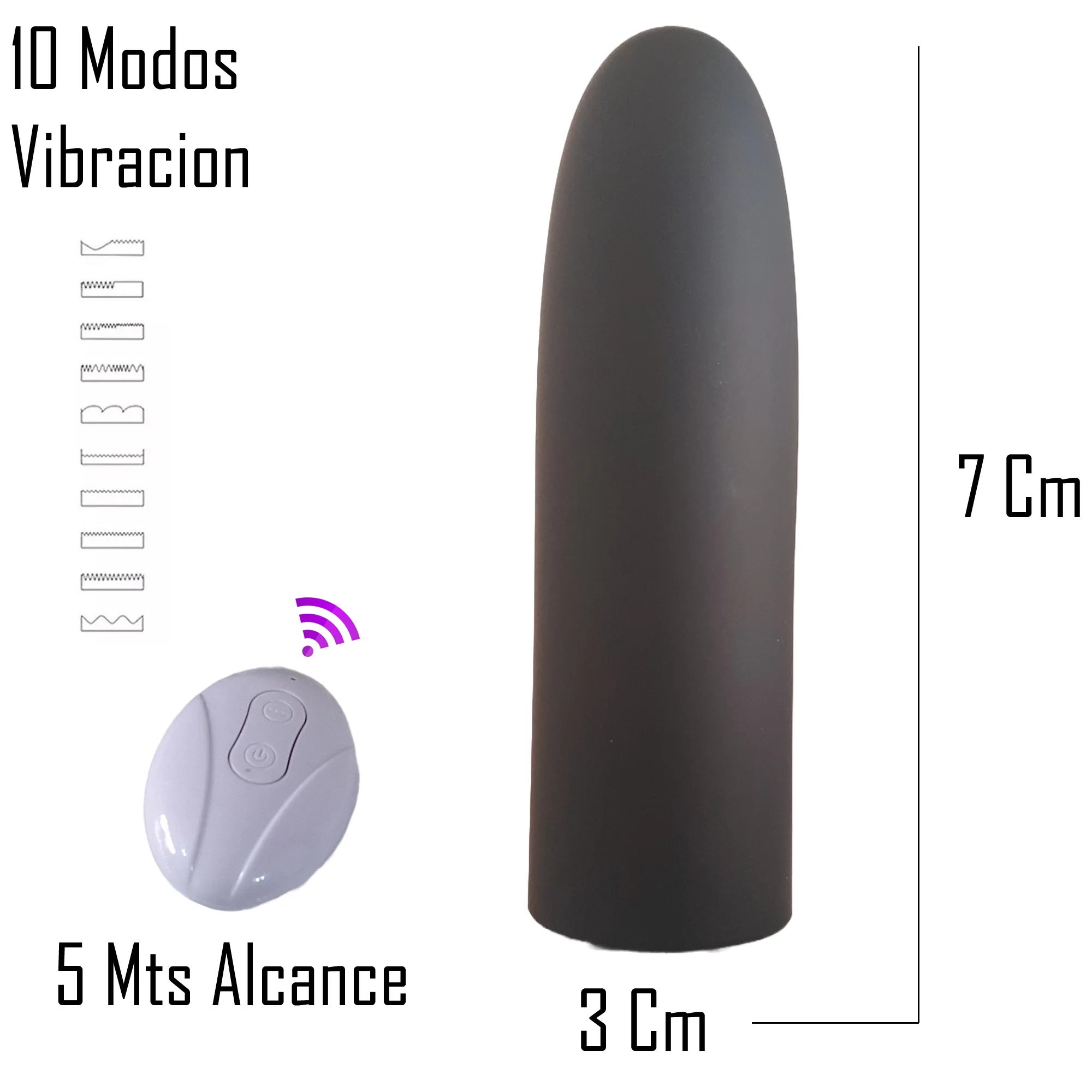 Bala vibradora con Control Inalambrico - Carga USB: imagen 2