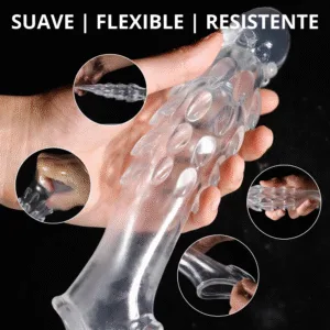 Funda peneana con Vibrador, escamas y agarre de testiculos: imagen 6
