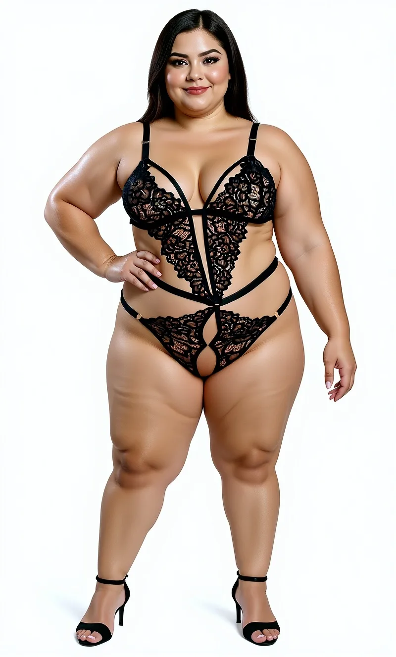 Body Emilly Encaje Entrepierna Abierta (art 811) Talle 90 al 110